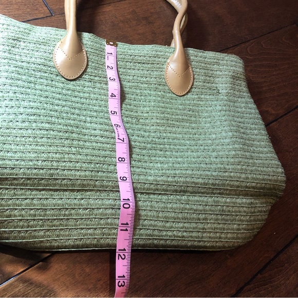NWT straw tote - lined - Picture 8 of 9
